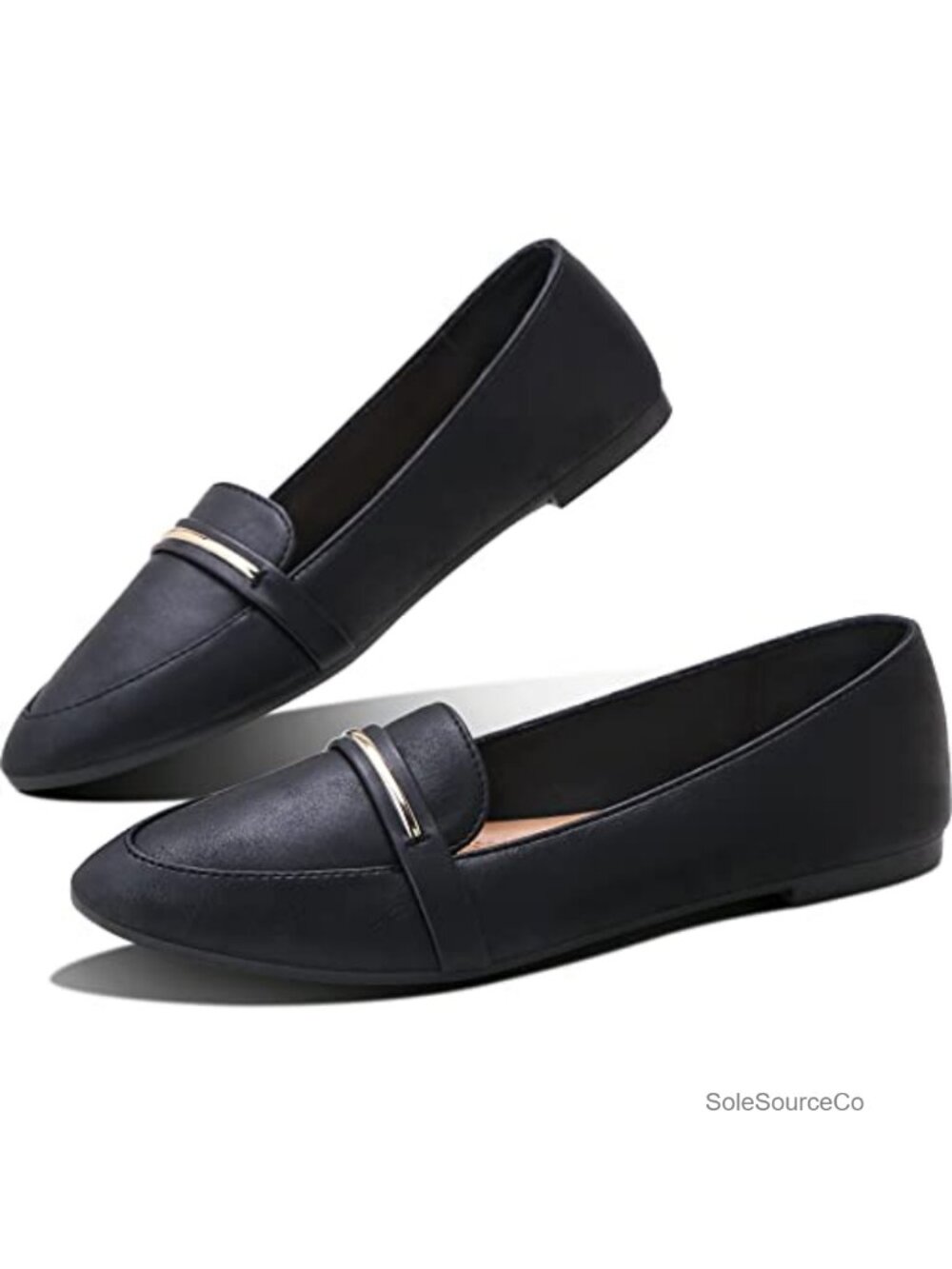Women's Pointy Toe Loafer Flat Faux Suede Comfortable Work Shoes Slip On